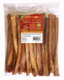 25 Pack 12 Inch JUMBO Bully Stick in Zip Lock Bag