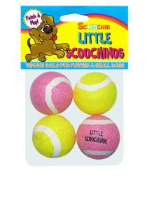 4 Pack Little Schochin's Puppy Tennis Balls