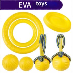 Dog tug of war toys pull ring training Frisbee with rope elastic ball