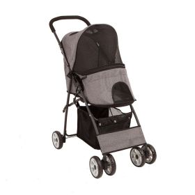 Pet Four Wheels Jogger Stroller Trolley, One-Click Folding