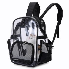 Transparent Pet Backpack Carrier for Small Dog Kittens Breathable Mesh Window Travel Carrier Bag Weight up to 10lbs for Puppy Kitty Travel