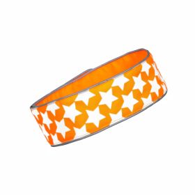 Reflective Dog Collar M Size Fluorescent Blaze Orange with Adjustable Fastener for Medium Large Pets High Visibility Dog Products to Safeguard Your PU