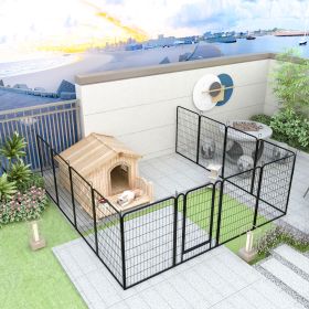 12 Panels Heavy Duty Metal Playpen with door,39.37"H Fence