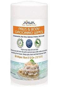 Wipes for Pet Grooming with Chlorhexidine and Silk Protein Cleaning