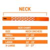 Dog Collar Reflective Fluorescent Blaze Orange with Adjustable Fastener