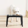 Raised Bowls with 6 Adjustable Heights Stainless Steel Elevated Dog Bowls Foldable Double Bowl