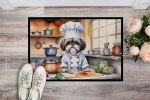 NEW Shih Tzu The Chef Doormat Front Door Mat Indoor Outdoor Rugs for Entryway, Non Slip Washable Low Pile, 18H X 27W