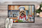 NEW Cairn Terrier The Chef Doormat Front Door Mat Indoor Outdoor Rugs for Entryway, Non Slip Washable Low Pile, 18H X 27W