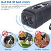 Ultrasonic Anti Barking Device Rechargeable Handheld Barking Deterrent with 4 Modes LED Flashlight