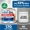 Omega 3 Fish Oil for Dogs 170 Chews Skin and Coat Support Dog Anti Shedding