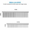 2 Pack Dog Combs Stainless Steel Teeth; Removing Tangles and Knots