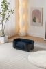 Scandinavian style Elevated Dog Bed Sofa, Solid Wood legs and Black Bent Wood Back, Cashmere Cushion