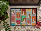 NEW Lots of Blenheim Cavalier Spaniel Doormat Front Door Mat Indoor Outdoor Rugs for Entryway, Non Slip Washable Low Pile, 18H X 27W