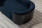 Scandinavian style Elevated Dog Bed Sofa, Solid Wood legs and Black Bent Wood Back, Cashmere Cushion
