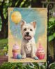 Westie Happy Birthday Garden Flag Mailbox Flag Decorative Yard Flag Banner Outside Patio Artwork Yard Flower Beds, Garden Size, Multicolor