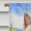 Cairn Terrier Easter Egg Hunt House Flag Large Porch Sleeve Pole Decorative Outside Yard Banner Artwork Wall Hanging, Polyester, House Size