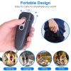 Ultrasonic Anti Barking Device Rechargeable Handheld Barking Deterrent with 4 Modes LED Flashlight