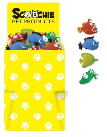 Dump Bin of Scoochie Latex Colorful Fish 60 pieces