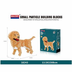 Cartoon Dog Building Blocks Mini Dachshund Model Toy (Color: 18243, size: With box)