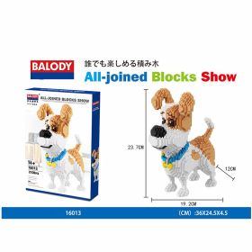 Cartoon Dog Building Blocks Mini Dachshund Model Toy (Color: 16013, size: With box)