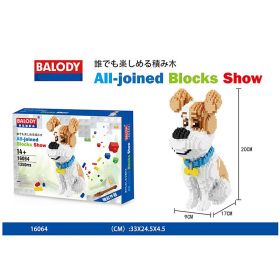 Cartoon Dog Building Blocks Mini Dachshund Model Toy (Color: 16064, size: With box)