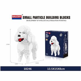 Cartoon Simulation Dog Building Blocks Model Toy (Color: 18246, size: With box)