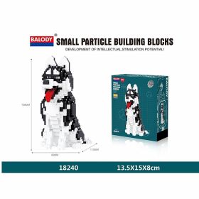 Cartoon Simulation Dog Building Blocks Model Toy (Color: 18240, size: With box)