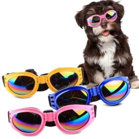 Dog Sunglasses Foldable Pet Accessories (Color: Pink, size: one-size)
