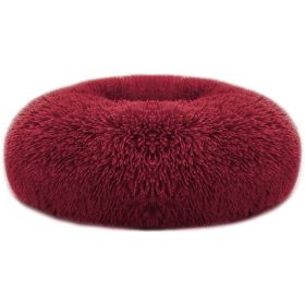 Dog Bed Soft Warm Fleece Bed Dog Cozy Nest Sofa Bed Cushion (Color: Red, size: M)