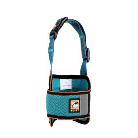 Velcro Dog Muzzle Adjustable Breathable Anti-Bite Anti-Bark (Color: Blue, size: M)