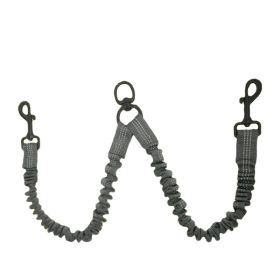 Dog Double Leashes - No Tangle (Specification (L * W): 2.5*50cm, colour: light Grey)