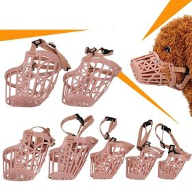 Adjustable Mask Bark Bite Mesh Mouth Muzzles for Small Medium Large Dogs (Color: as the picture, size: 7)