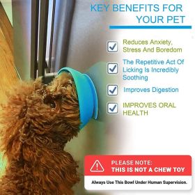 Silicone pet bowl anti-choking pet slow food bowl (select: BD055-blue)