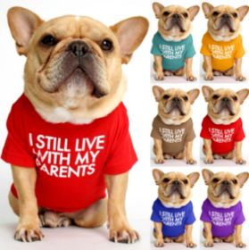 Pet clothing round collar T-shirt Teddy than panda dog clothing (Color: Yellow, size: M)