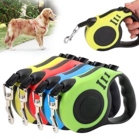 3/5M Dog Leash Durable Automatic Retractable Walking Running Leads Dog (Color: Blue, size: 3m)
