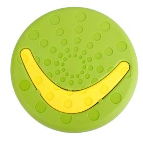 Flying Disc Dog Toy Frisbee Indestructible Training Outdoor Activity (Color: Green)