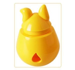 Food Leaking Toy Dog Interactive Puzzle Toy Bite Resistant Training Toy (Color: Yellow)