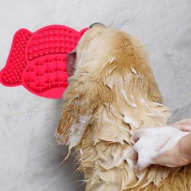 Lick Mat for Dogs Slow Feeder Bowl (Color: Red)