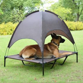 Elevated Dog Bed Tent with Canopy, Breathable Portable Dog Cushion (size: large)
