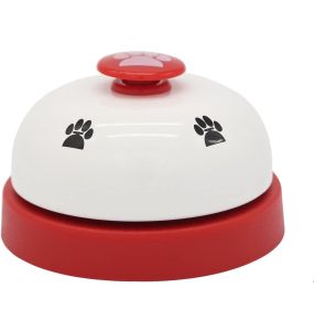 Training Bell Clicker with Non Skid Base, Pet Potty Training (Color: Red)