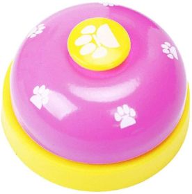 Training Bell Clicker with Non Skid Base, Pet Potty Training (Color: Pink)
