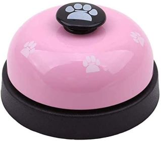 Training Bell Clicker with Non Skid Base, Pet Potty Training (Color: light pink)