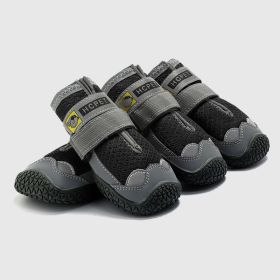 Waterproof Socks Breathable Non-Slip with 3m Reflective Adjustable Strap (Color: Black, size: S)
