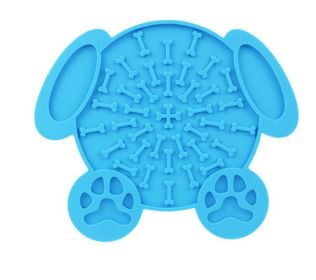 Anxiety Dog Lick Pad Feeder (Color: Blue)