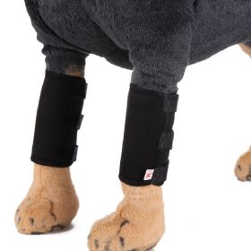 Front Leg Brace Compression Wrap Canine Joint Pain Protection Sleeve (Color: Black)