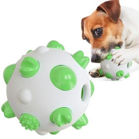 Dog Toy Interactive Chew Toy Non-Toxic Bite Resistant Rubber Ball (Color: Green)