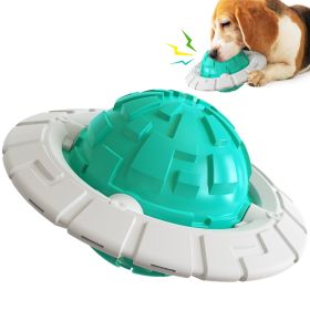 Dog Toy Training Interactive Flying Saucer Dog Toothbrush (Color: Blue)