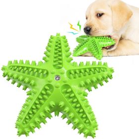 Sea Star Shaped Dog Toothbrush with Sound, Pet Teeth Grinding Toy Dog (Color: C, Ships From: CN)