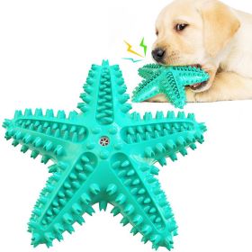 Sea Star Shaped Dog Toothbrush with Sound, Pet Teeth Grinding Toy Dog (Color: A, Ships From: CN)