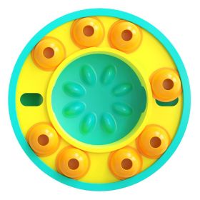 Dog Puzzle Toys Slow Feeder Interactive Food Dispenser (Color: Blue)